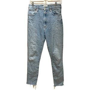 Agolde Pinch Waist Frayed Hem Jeans in Size 28